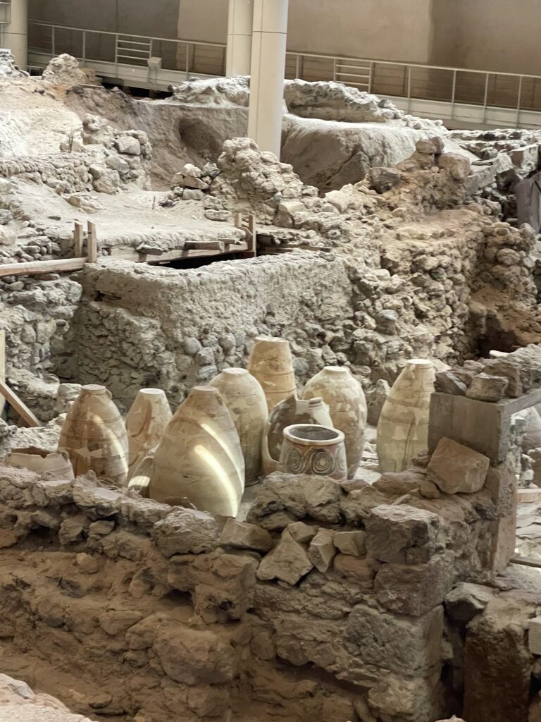 Santorini yoga retreat Akrotiri Excavations day trip